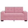 vidaXL | Zweisitzer-Sofa | mit Kissen Rosa Samt