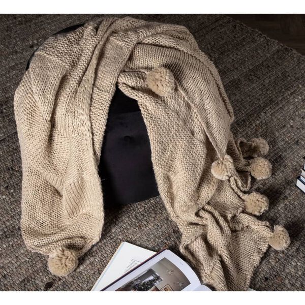 Venture Home Decke Anny 170x130 cm Acryl Beige