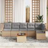 vidaXL Garten-Sofa-Set 7 pcs Beige und Hellgrau