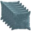 vidaXL Kissenbezug 6 pcs HOUTEN Blau 70 x 70 cm Chenille-Stoff