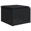 vidaXL 6-tlg. Garten-Sofagarnitur mit Kissen Schwarz Poly Rattan