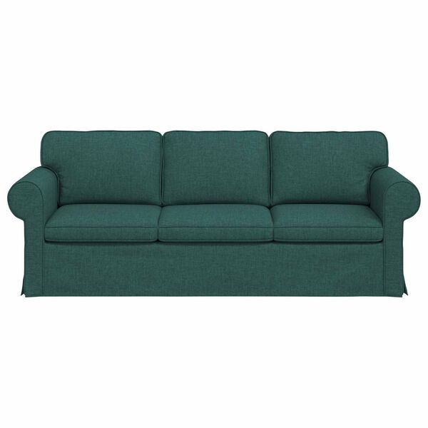 vidaXL Sofa Dunkelgr&uuml;n Gesamtabmessungen: 215 x 82 x 80 cm (B x T x H)