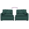 vidaXL Modulares Sofa Endmodul mit Armlehne Kissen Dunkelgrün 100 cm