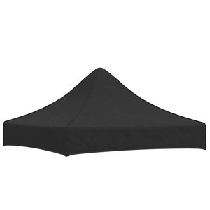 vidaXL Partyzelt-Dach 2x2 m Schwarz 270 g/m&sup2;