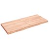 vidaXL Tischplatte Hellbraun 140x60x(2-6)cm Massivholz Eiche Behandelt