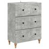 vidaXL Schubladenschrank Betongrau 66 x 34,5 x 90 cm Holzwerkstoff