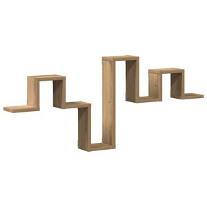 vidaXL Wandregal Wandmontiert Artisan-Eiche 104,5 x 43 x 10 cm