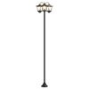 vidaXL 3-Kopf Laternenpfahl Schwarz 16 x 16 x 187 cm Aluminium und ABS