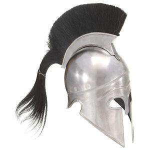 vidaXL Griechischer Krieger-Helm Antik Replik f&uuml;r LARP Silbern Stahl