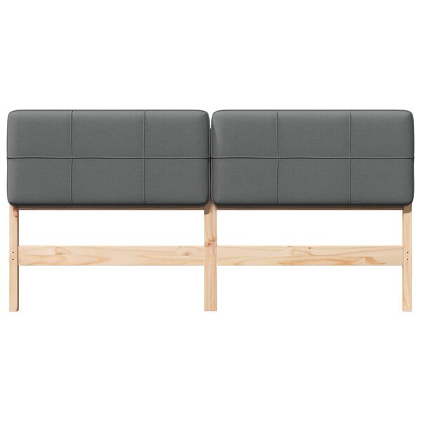 vidaXL Gepolstertes Kopfteil mit Kopfteil Braun und Hellgrau 180 cm