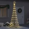 vidaXL LED-Weihnachtsbaum mit 295 LEDs Warmes Wei&szlig; 250 cm Metall