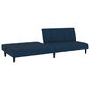 vidaXL Schlafsofa 2-Sitzer mit Hocker Blau Samt