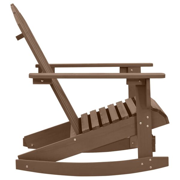 vidaXL Garten-Schaukelstuhl Holz Braun