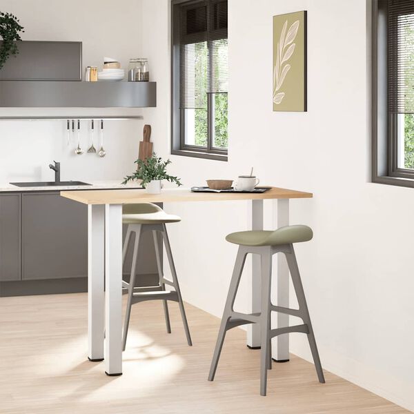 vidaXL Bartischbeine 4 Stk. Weiß 100-102 cm Stahl