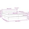 vidaXL Boxspringbett mit Matratze Dunkelgrau 180x210 cm Samt