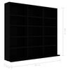 vidaXL CD-Regal Schwarz 100x23x89,5 cm Holzwerkstoff