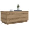 vidaXL Couchtisch mit LED-Leuchten Artisan-Eiche 90x50x40 cm