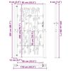 vidaXL Gartentor 100x200 cm Cortenstahl Bambus-Design