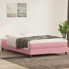 vidaXL Boxspringbett mit Matratze Rosa 160x220 cm Samt