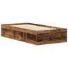 vidaXL Bettgestell ohne Matratze Altholz-Optik 90x200cm Holzwerkstoff