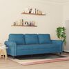 vidaXL 3-Sitzer-Sofa Blau 180 cm Samt