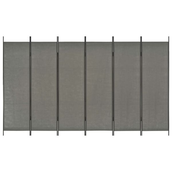 vidaXL 6-tlg. Raumteiler Anthrazit 300×180 cm