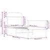 vidaXL Bettgestell ohne Matratze 75x190 cm Sonoma-Eiche Holzwerkstoff