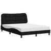 vidaXL Bett mit Matratze "Hvar" Schwarz 120x200 cm Stoff