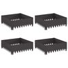 vidaXL Raseneinfassung 4 pcs 60 x 60 x 20 cm Stahl Schwarz