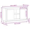 vidaXL Sideboard Altholz-Optik 102x35x60 cm Holzwerkstoff