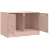 vidaXL TV-Schr&auml;nke 2 Stk. Rosa 67x39x44 cm Stahl