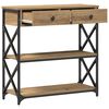 vidaXL Konsole Tisch mit Schubladen Artisan-Eiche 75 x 28 x 75 cm