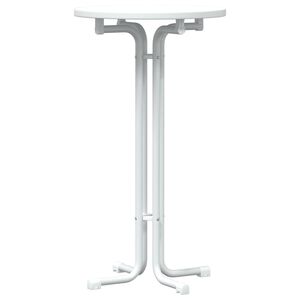 vidaXL Bartisch Wei&szlig; &Oslash;60x110 cm Holzwerkstoff und Stahl