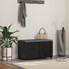 vidaXL Flurbank mit Kissen Schwarz Eichen-Optik 80 x 46 x 46 cm