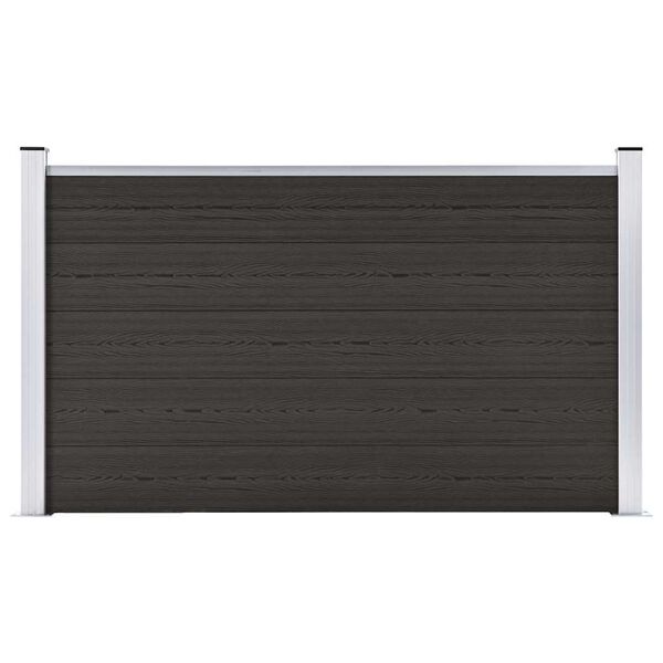 vidaXL Zaunelement WPC 180x105 cm Schwarz