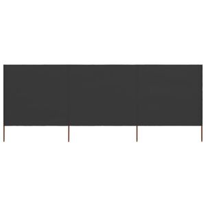 vidaXL 3-teiliges Windschutzgewebe 400 x 160 cm Anthrazit
