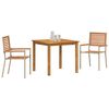 vidaXL Garten Essgruppe 3 pcs Beige Massivholz Akazie