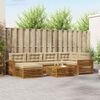 vidaXL Outdoor-Sofagarnitur mit Kissen 7 pcs Natur und Beige