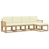 vidaXL Outdoor-Sofagarnitur mit Kissen 5 pcs Massivholz Akazie