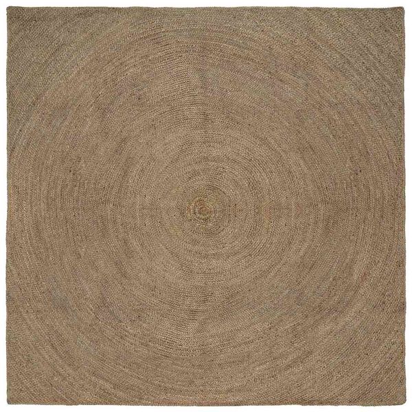 vidaXL Bereichsteppiche Quadratisch Grau 240 x 240 cm Jute