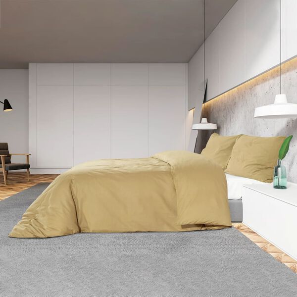vidaXL Bettw&auml;sche-Set Taupe 200x200 cm Leichte Mikrofaser