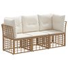 vidaXL Outdoor-Sofagarnitur Natur Polyester