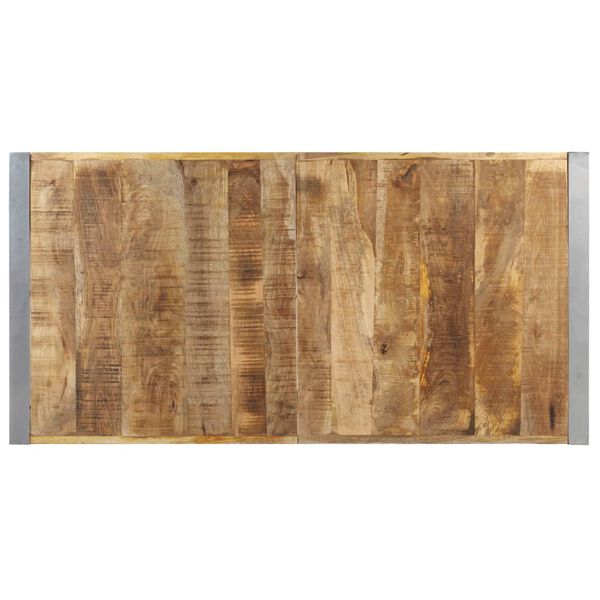vidaXL Couchtisch 140x70x40 cm Raues Mangoholz