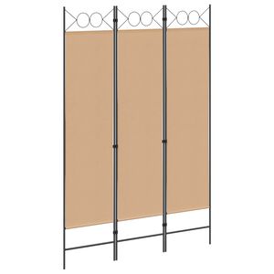 vidaXL 3-teiliger Raumteiler Beige 120 x 180 cm Stoff