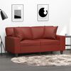 vidaXL 2-Sitzer-Sofa mit Kissen Weinrot 120 cm Kunstleder