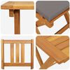 vidaXL Bistrogarnitur mit Kissen 3 pcs &Ouml;l-Natur Massivholz Akazie