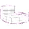 vidaXL Boxspringbett mit Matratze Dunkelbraun 140 x 200 cm Stoff