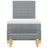 vidaXL Boxspringbett mit Matratze Hellgrau 80 x 200 cm Stoff