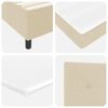 vidaXL Boxspringbett mit Matratze Creme 180 x 200 cm Stoff