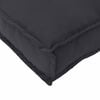 vidaXL Kissen Schwarz 60 x 40 x 8 cm Oxford-Stoff